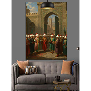 Osmanlı Askeri Tören Dekoratif Kanvas - Mdf Ahşap Tablo 50x70 cm