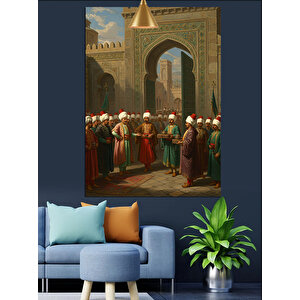 Osmanlı Askeri Tören Dekoratif Kanvas - Mdf Ahşap Tablo 50x70 cm