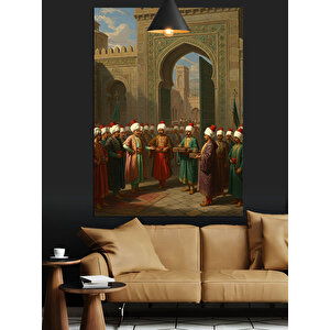 Osmanlı Askeri Tören Dekoratif Kanvas - Mdf Ahşap Tablo 50x70 cm