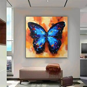 Kelebek Tuval Dekorları, Banksy Tarzı Tuval Dekorları, Grafiti Resim, Banksy Tarzı Grafiti Sanatı 70x70 cm