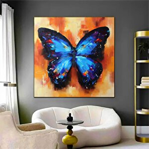 Kelebek Tuval Dekorları, Banksy Tarzı Tuval Dekorları, Grafiti Resim, Banksy Tarzı Grafiti Sanatı 70x70 cm