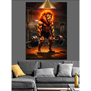 Kaslı Aslan Spor Dekoratif Kanvas - Mdf Ahşap Tablo 25x35 cm