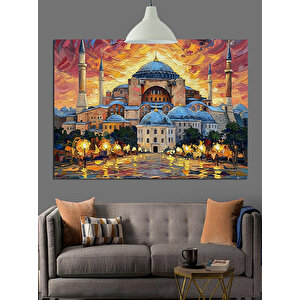 Güneş Işığında Ayasofya Dekoratif Kanvas - Mdf Ahşap Tablo 35x50 cm