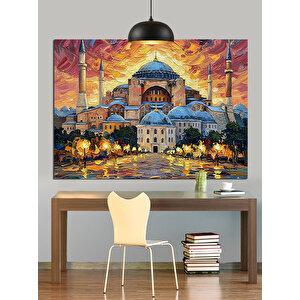 Güneş Işığında Ayasofya Dekoratif Kanvas - Mdf Ahşap Tablo 35x50 cm