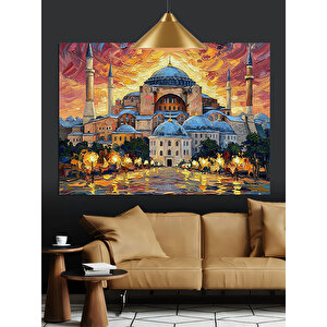 Güneş Işığında Ayasofya Dekoratif Kanvas - Mdf Ahşap Tablo