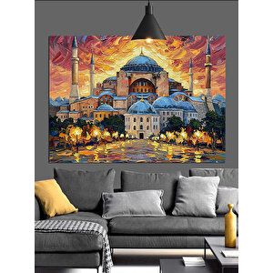 Güneş Işığında Ayasofya Dekoratif Kanvas - Mdf Ahşap Tablo
