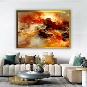 Soyut Bulutlar Kanvas; Mermer Ve Mürekkep 60x120 cm