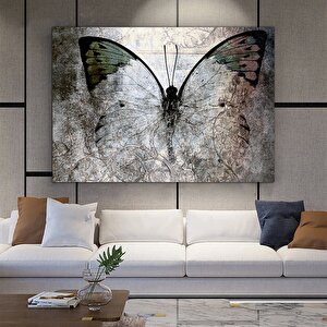 Soyut Kelebek Kanvas Tablosu – Asma Çerçeve Seçeneği, Ekstra Büyük Kanvas 70x100 cm