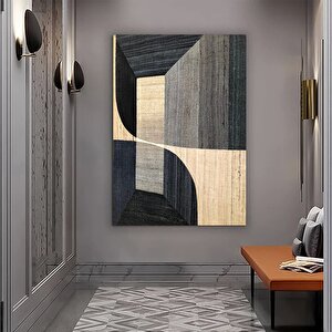 Modern Geometrik Duvar Sanatı Kanvas; Mavi Mermer Desen; Lüks Sanat