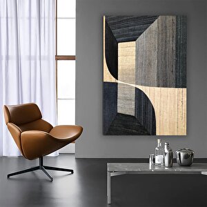 Modern Geometrik Duvar Sanatı Kanvas; Mavi Mermer Desen; Lüks Sanat 40x60 cm