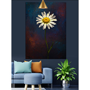Tek Sap Papatya Dekoratif Kanvas - Mdf Ahşap Tablo 70x100 cm