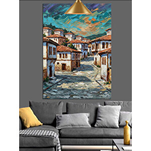 Eski Osmanlı Sokakları Dekoratif Kanvas - Mdf Ahşap Tablo