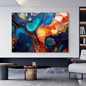 Büyük Pembe-altın Mermer Kanvas; Parıltılı Poster 90x150 cm
