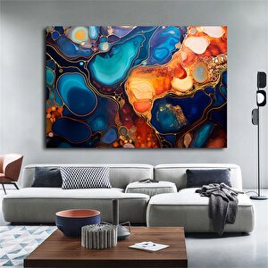 Büyük Pembe-altın Mermer Kanvas; Parıltılı Poster 90x150 cm