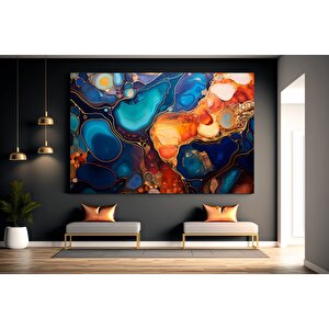 Büyük Pembe-altın Mermer Kanvas; Parıltılı Poster 90x150 cm