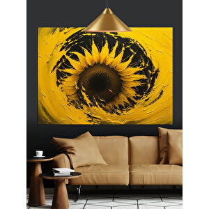 Güneş Gözlü Ayçiçeği Dekoratif Kanvas - Mdf Ahşap Tablo 50x70 cm
