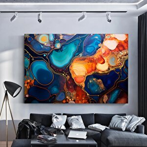 Büyük Pembe-altın Mermer Kanvas; Parıltılı Poster