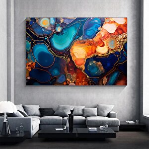 Büyük Pembe-altın Mermer Kanvas; Parıltılı Poster