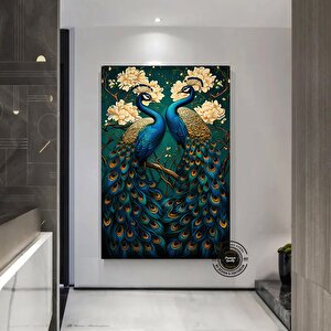 Tavuskuşu Duvar Sanatı Çerçeveli Poster, Tavuskuşu Duvar Sanatı, Tavuskuşu Tablosu 120x150 cm