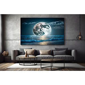 Okyanusta Yansıyan Dolunay Kanvas Tablosu, Dolunay Duvar Sanatı