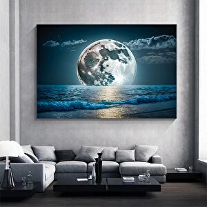 Okyanusta Yansıyan Dolunay Kanvas Tablosu, Dolunay Duvar Sanatı