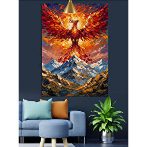 Dağ Zirvesi Anka Dekoratif Kanvas - Mdf Ahşap Tablo 25x35 cm