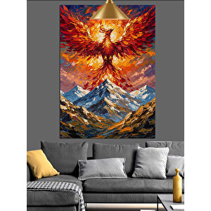 Dağ Zirvesi Anka Dekoratif Kanvas - Mdf Ahşap Tablo 25x35 cm