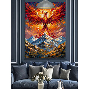 Dağ Zirvesi Anka Dekoratif Kanvas - Mdf Ahşap Tablo