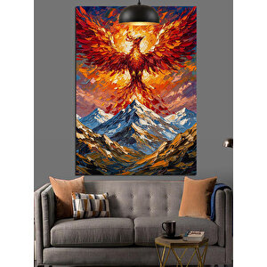 Dağ Zirvesi Anka Dekoratif Kanvas - Mdf Ahşap Tablo