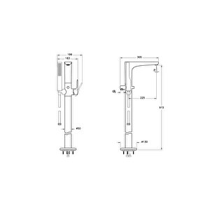 Root Round A4274174 Küvet Bataryası, Soft Altın
