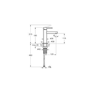Vitra Origin A4255636wtc lavabo Bataryası, Mat Siyah