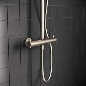 Vitra Aquaheat Bliss 240 A4720534 2f Termostatik Duş Sistemi, Fırçalı Nikel
