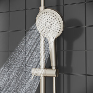 Vitra Aquaheat Bliss 240 A4720534 2f Termostatik Duş Sistemi, Fırçalı Nikel