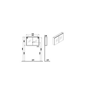 Vitra core 66912 Dolaplı Ayna, 100 Cm, Aydınlatmalı