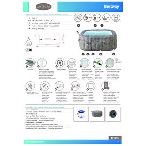 Lay-z-spa® 6001k Rome Smart Airjet™ Enerji Tasarruflu Şişme Spa Havuzu, Mobil Uygulama Kontrollü, 4-6 Kişilik