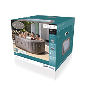 Lay-z-spa® 6001k Rome Smart Airjet™ Enerji Tasarruflu Şişme Spa Havuzu, Mobil Uygulama Kontrollü, 4-6 Kişilik
