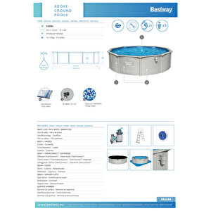 ® 56384 Hydrium™ Çelik Duvarlı Prefabrik Yer Üstü Havuz Seti 4,57 M X 1,22 M
