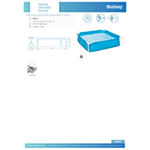 Bestway® 56217 İlk Havuzum Prefabrik Havuz 1,22 M X 1,22 M X 30,5 Cm