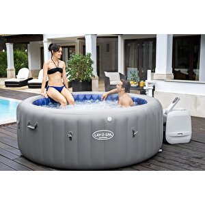 Lay-z-spa® 6001t Santorini Smart Hydrojet Pro™ Enerji Tasarruflu Şişme Spa Havuzu, Mobil Uygulama Kontrollü, 5-7 Kişilik