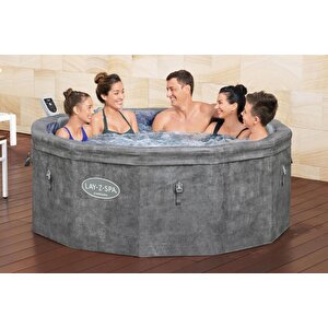 Lay-z-spa® Carrara Smart Airjet™ 6001v Enerji Tasarruflu Şişme Spa Havuzu, Mobil Uygulama Kontrollü, 4-6 Kişilik
