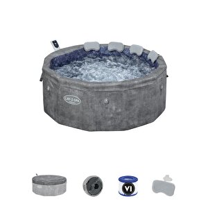 Lay-z-spa® Carrara Smart Airjet™ 6001v Enerji Tasarruflu Şişme Spa Havuzu, Mobil Uygulama Kontrollü, 4-6 Kişilik