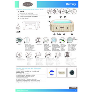 Lay-z-spa® Rome Smart Airjet™  6001m Enerji Tasarruflu Şişme Spa Havuzu, Mobil Uygulama Kontrollü, 5-7 Kişilik