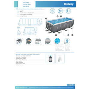 Bestway® 56457 Steel Pro Max™ Above Ground Pool Set 4.12 M X 2.01 M X 1.22 M
