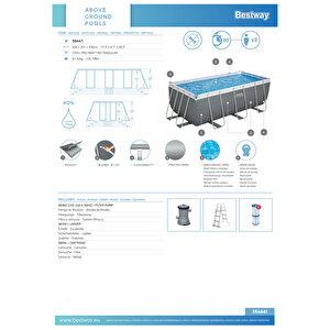 Bestway® 56441 Steel Pro Max™ Yer Üstü Havuz Seti 4,04 M X 2,01 M X 1,00 M