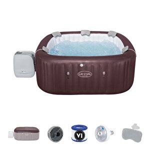 Lay-z-spa® Maldives Smart Hydrojet Pro™ 6001u Enerji Tasarruflu Şişme Spa Havuzu, Mobil Uygulama Kontrollü, 5-7 Kişilik