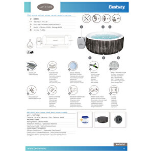 Lay-z-spa® 60005 Bahamas Airjet™ Şişme Spa Havuzu, 2-4 Kişilik