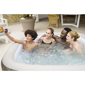 Lay-z-spa® Cabo Smart Hydrojet™ 6001r Enerji Tasarruflu Şişme Spa Havuzu, Mobil Uygulama Kontrollü, 4-6 Kişilik
