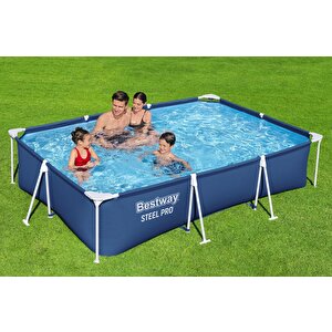 ® 56411 Steel Pro® Dikdörtgen Yerüstü Prefabrik Havuz Seti 3,00 M X 2,01 M X 66