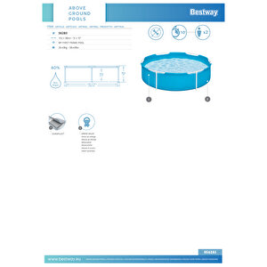 Bestway® 56283 İlk Havuzum Prefabrik Havuz 1,52 M X 38 Cm