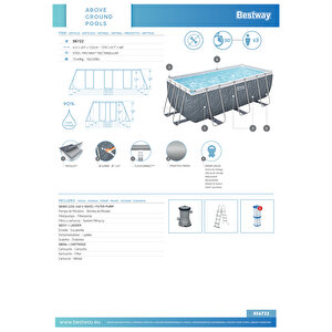 Bestway® 56722 Steel Pro Max™ Above Ground Pool Set 4.12 M X 2.01 M X 1.22 M